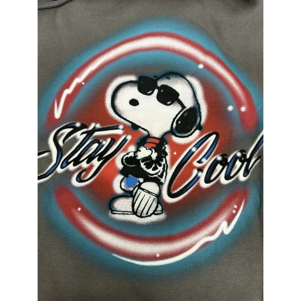 New With Tag's Men's Peanuts Snoopy Stay Cool Gray Pullover‎ Graphic Hoodie XXL